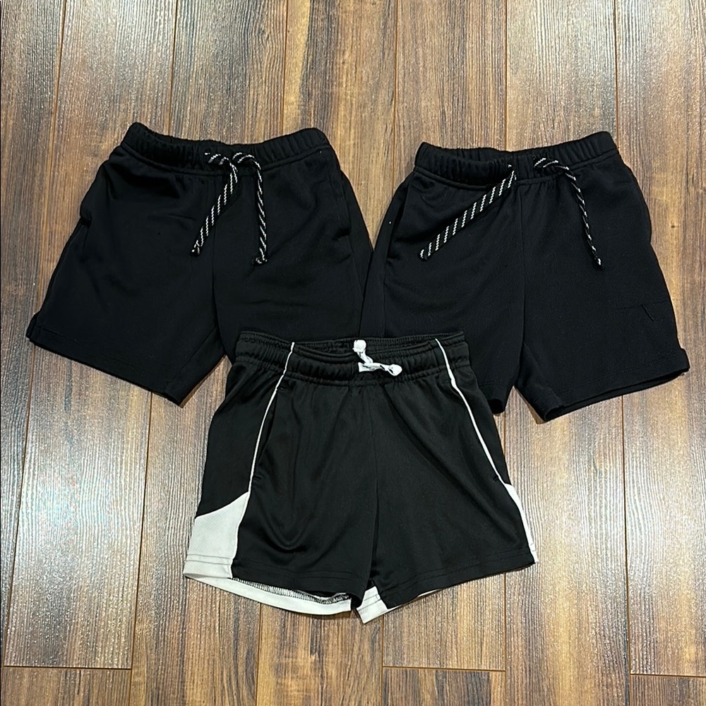 Black Athletic Shorts Trio